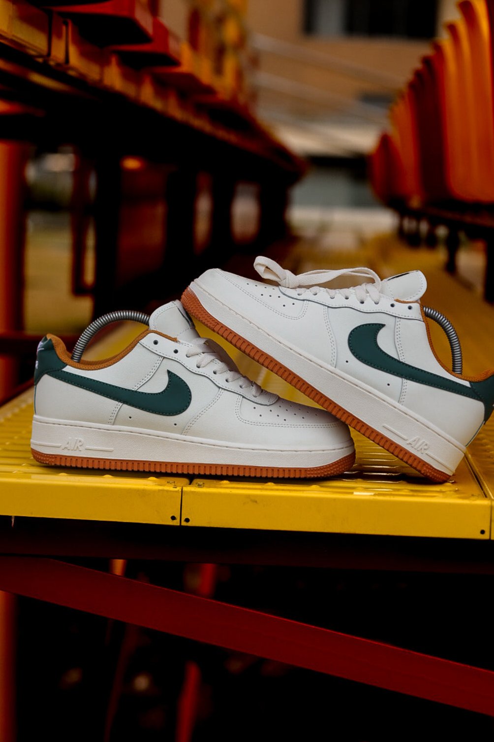 Nike Air Force 1 Low '07 Blancas Crema Verde Oscuro